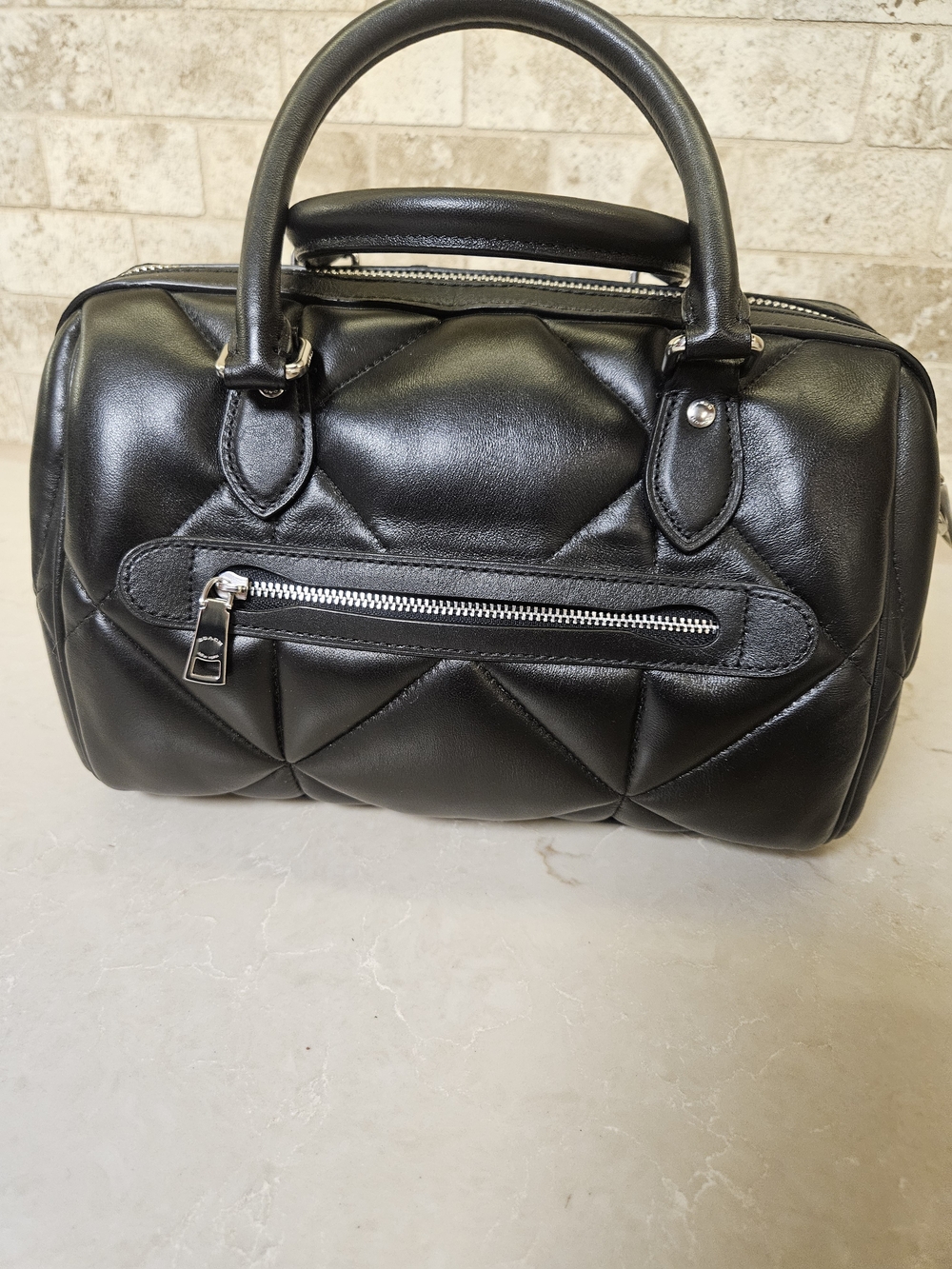 Coach Medium Rowan Satchel in Quilted Black - Picture 4 of 9